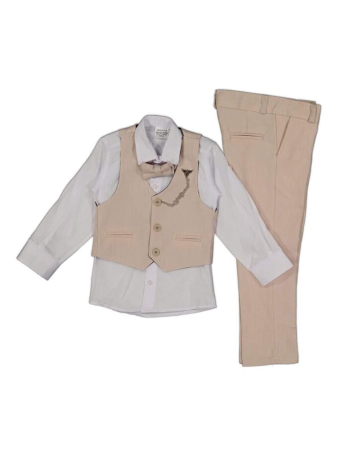 Κοστούμι με Γιλέκο Μπεζ Junior – Νο 10-13 ετών