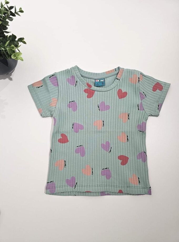 Μπλούζα Βεραμάν Καρδούλες - Νο 3-7 ετών