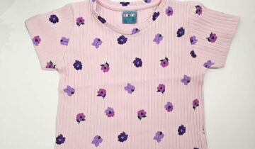 Μπλούζα Ριπ Λιλά Floral - Νο 3-7 ετών