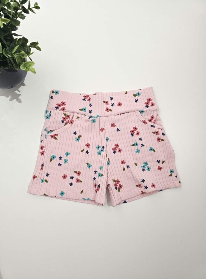 Σορτσάκι Σομόν Floral - Νο 5-8 ετών