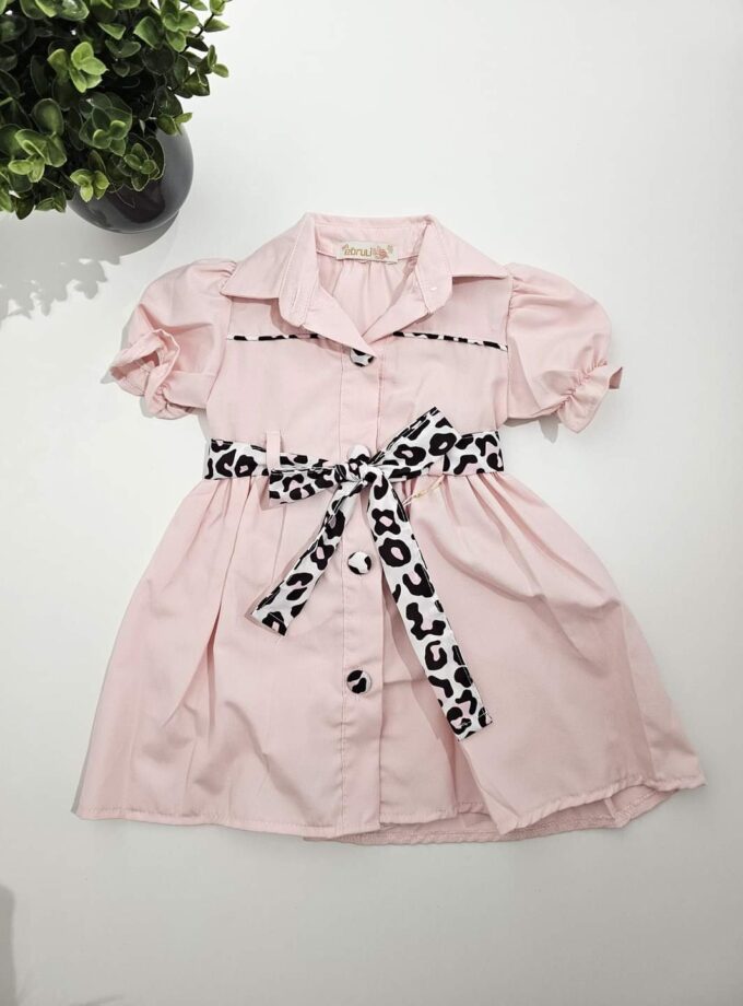 Φόρεμα Ροζ με Λεοπάρ Mini - Νο 1-4 ετών