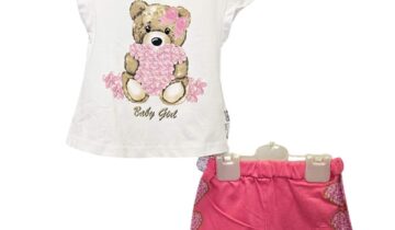 Σύνολο Baby Girl Άσπρο Bebe - Νο 9-24 μηνών