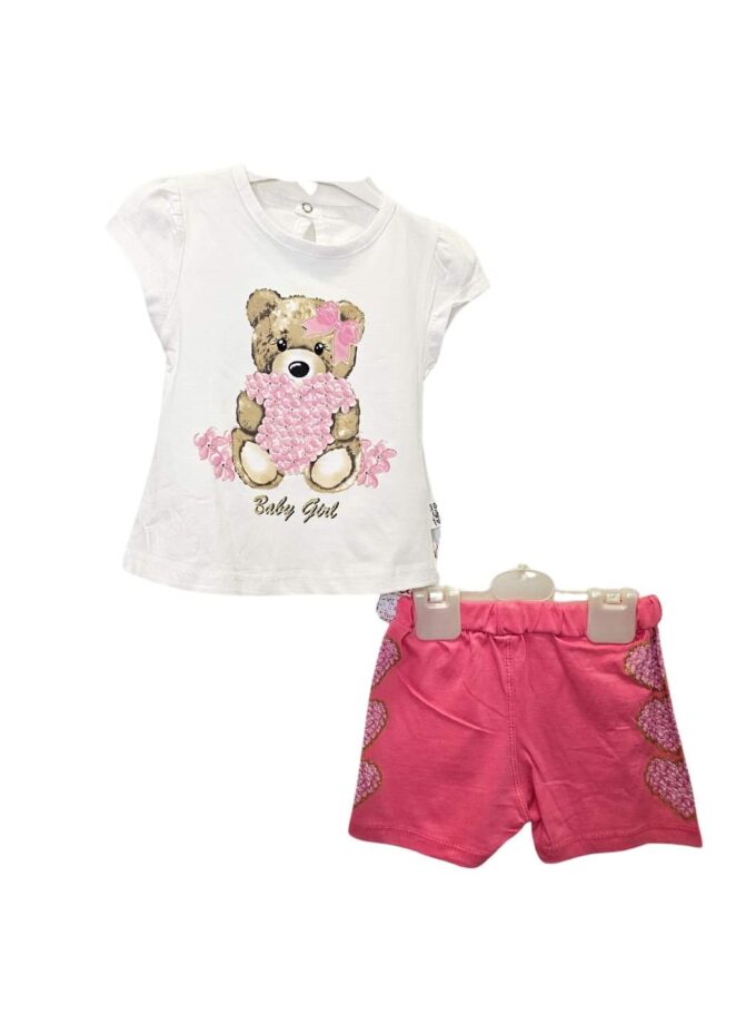 Σύνολο Baby Girl Άσπρο Bebe - Νο 9-24 μηνών