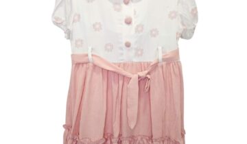 Φόρεμα Preppy Flowers Σάπιο Μήλο Junior - Νο 5-8 ετών