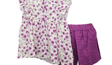 Σύνολο Lilac Floral Mini - Νο 3-6 ετών