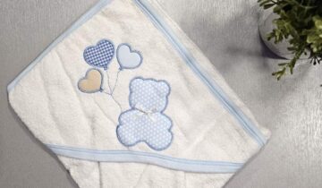 Μπουρνούζι Κάπα Αρκουδάκι Σιελ