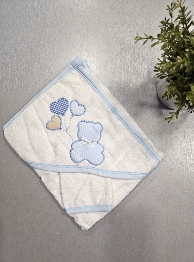 Μπουρνούζι Κάπα Αρκουδάκι Σιελ