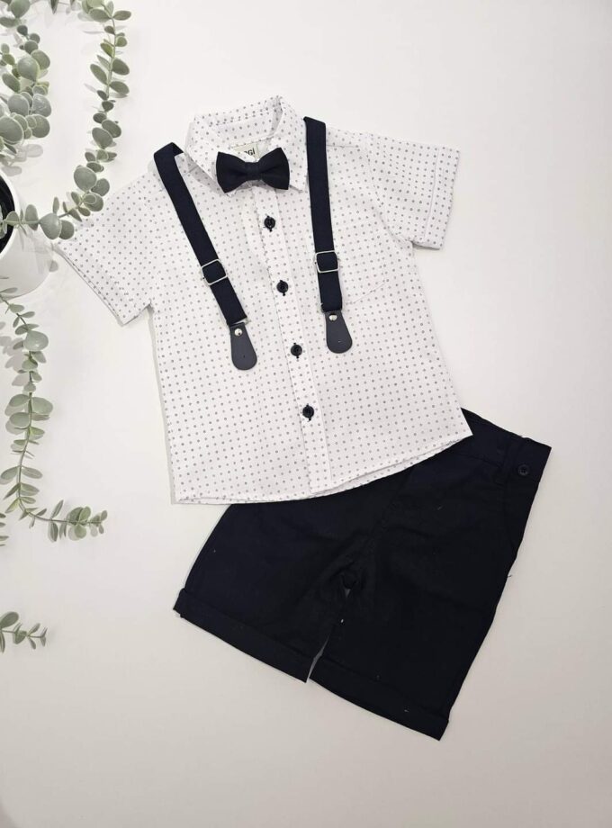 Σύνολο με Πουκάμισο και Μπλε Βερμούδα Mini - Νο 2-4 ετών