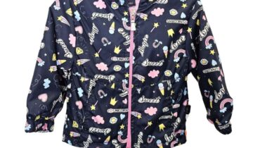 Μπουφάν Αντιανεμικό Μπλε Εμπριμέ Mini - Νο 1-4 ετών