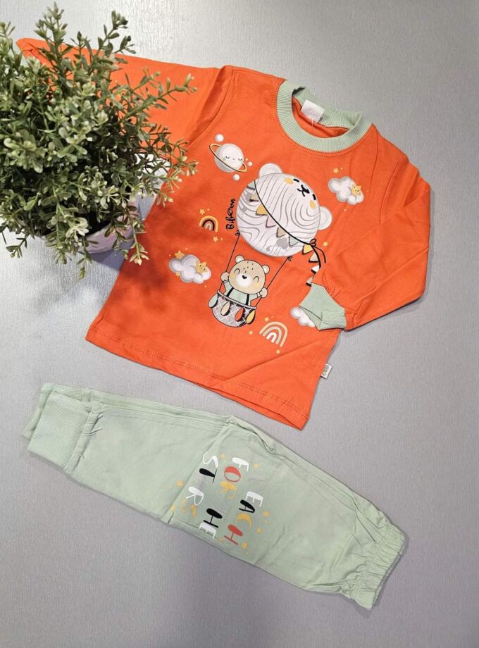 Μπιτζάμα Planets Πορτοκαλί Mini - Νο 2-4 ετών