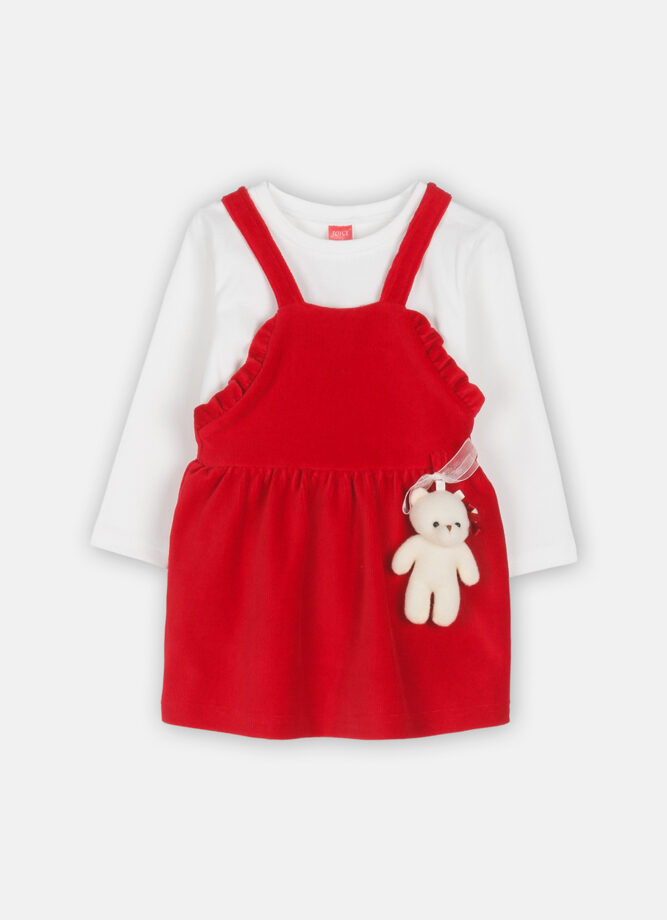 Σαραφάν Βελουτέ Κόκκινο Mini - Νο 1-5 ετών