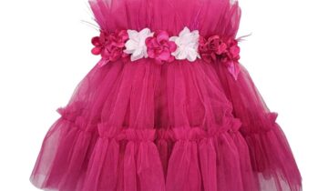 Φόρεμα Αμπιγιέ Φουξ Λουλουδάκια Bebe - Νο 6-24 μηνών