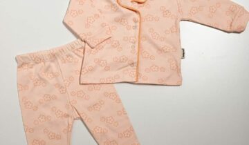 Μπιτζαμάκι Σομόν Λουλουδάκια Bebe - Νο 3-12 μηνών