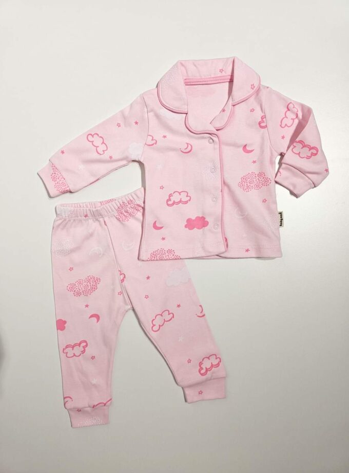 Μπιτζαμάκι Φεγγαράκια Ροζ Bebe - Νο 3-12 μηνών