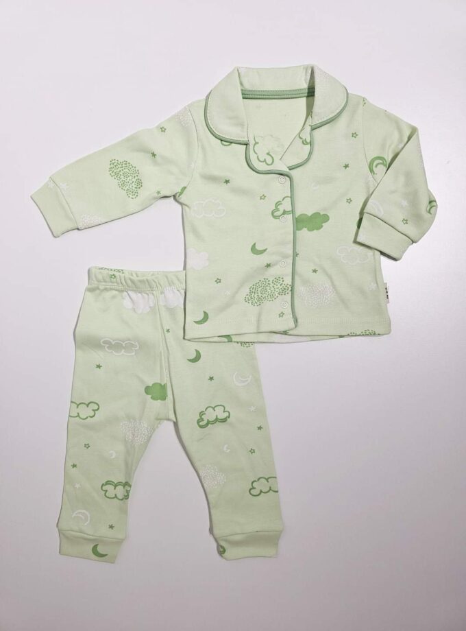 Μπιτζαμάκι Φεγγαράκια Λαχανί Bebe - Νο 3-12 μηνών