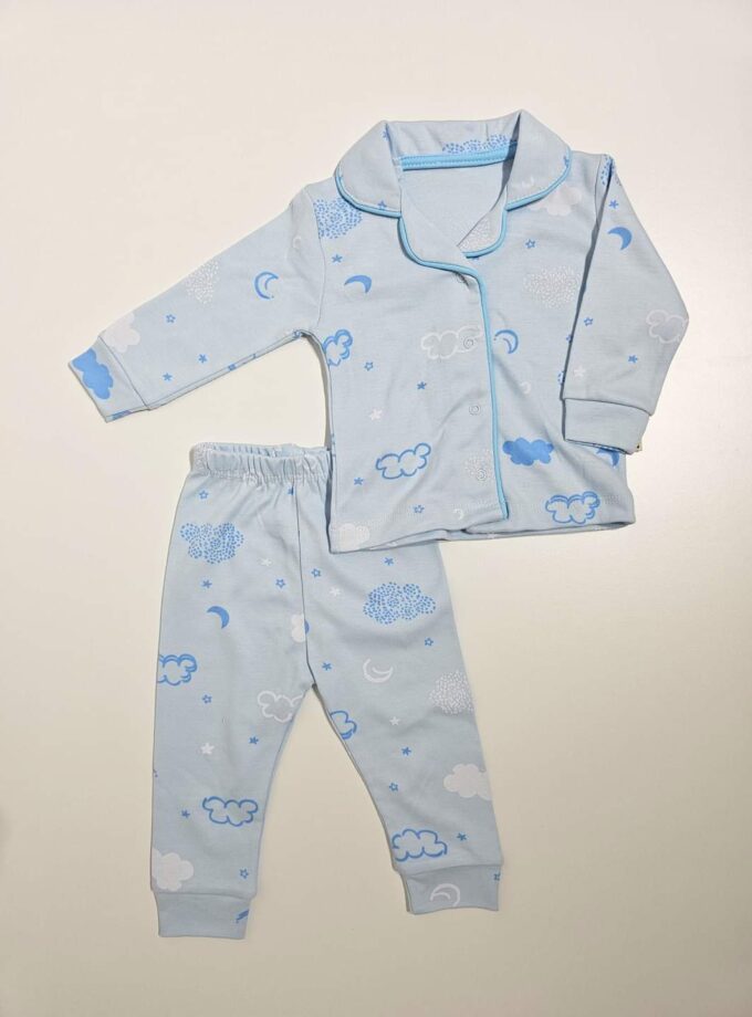 Μπιτζαμάκι Φεγγαράκια Γαλάζιο Bebe - Νο 3-12 μηνών