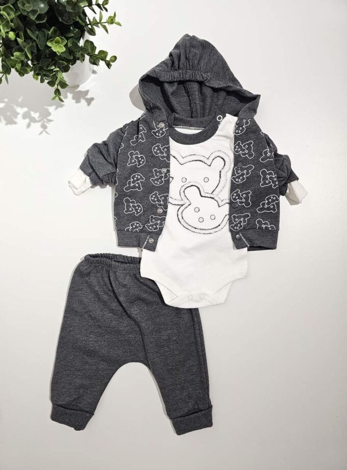 Συνολάκι Γκρι Bears Bebe - Νο 0-9 μηνών