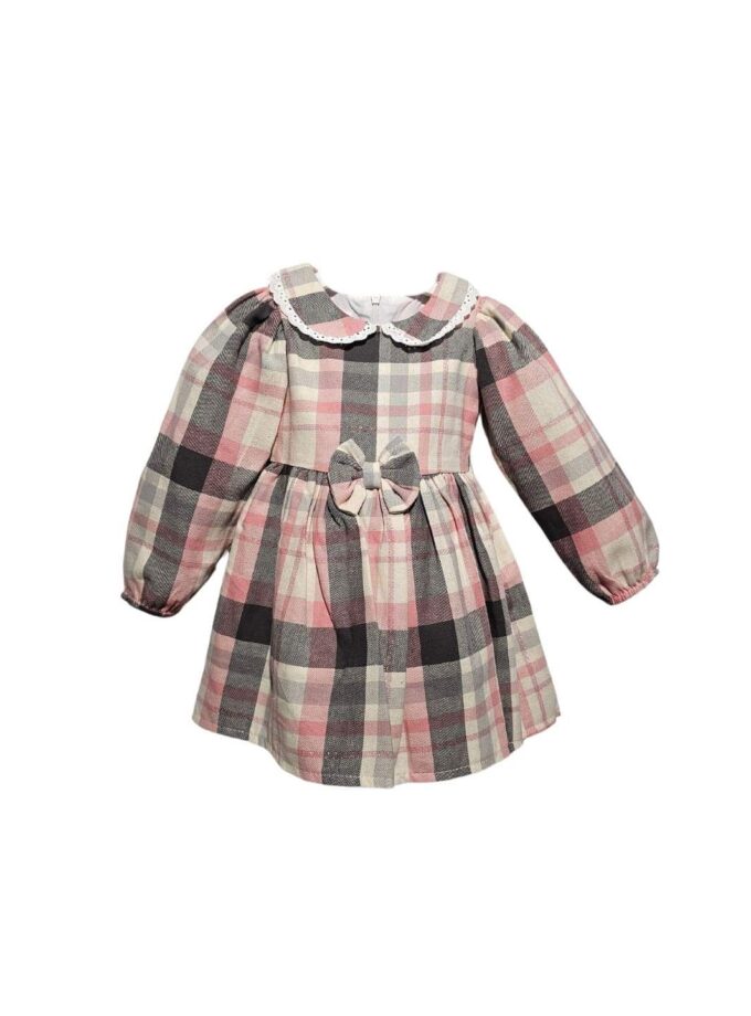 Φόρεμα Καρό Ροζ Bebe - Νο 6-24 μηνών