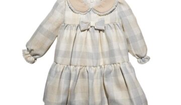 Φόρεμα Καρό Εκρού Σιελ Bebe - Νο 6-24 μηνών