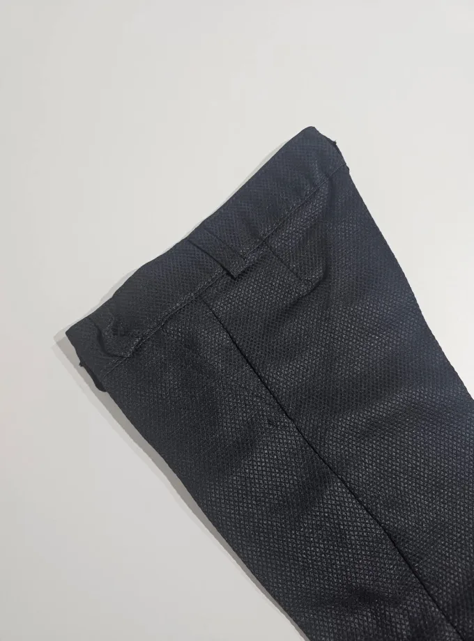 Κοστούμι με Γιλέκο Μαύρο Διπλό Κουμπί 05