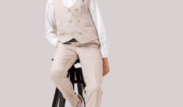 Κοστούμι με Γιλέκο Εκρού Junior