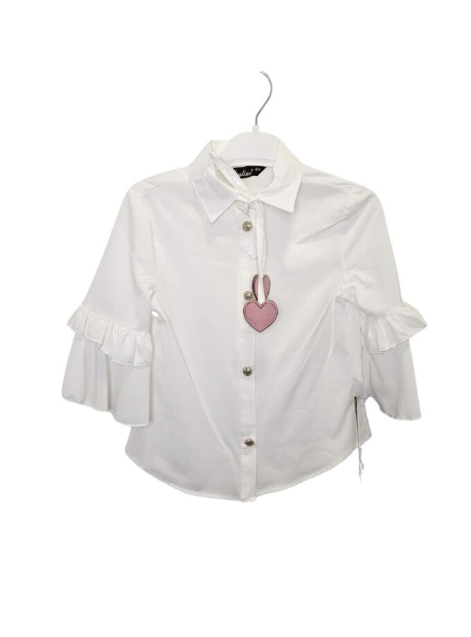 Πουκάμισο Λευκό με Καρδούλα Junior - Νο 6-10 ετών