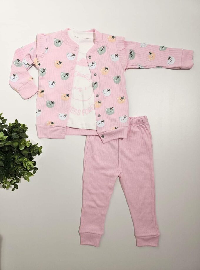 Συνολάκι Γατούλες Ροζ Bebe - Νο 9-24 μηνών