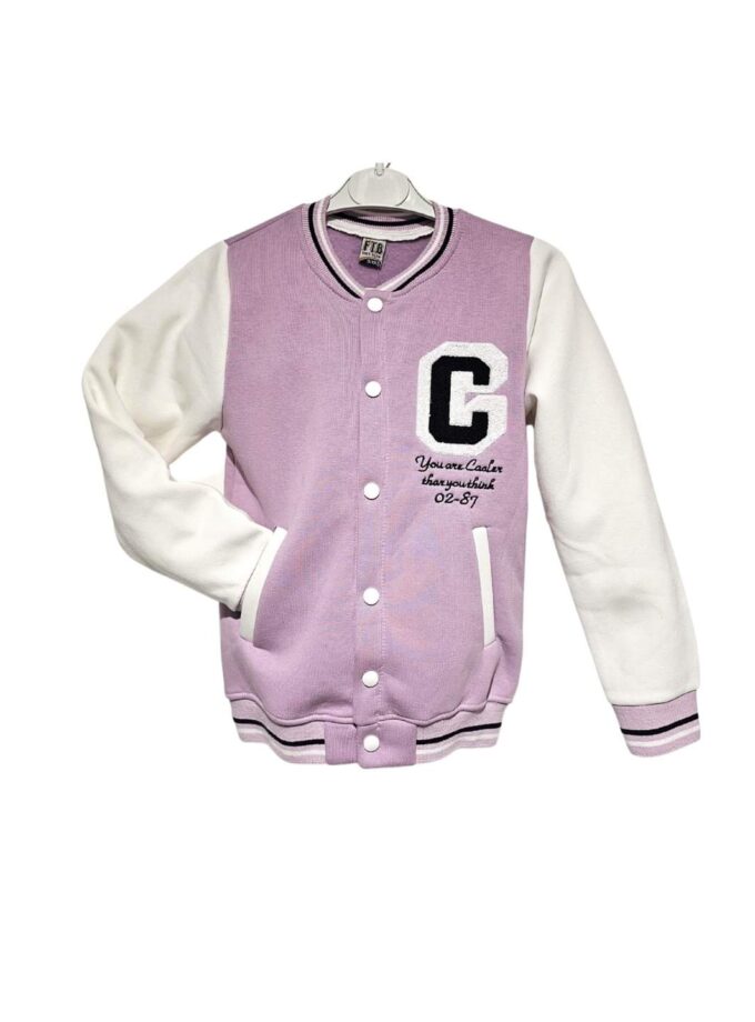Κολλεγιακό Jacket Λιλά Junior - Νο 9-12 ετών