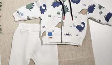 Σύνολο Dino Λευκό Bebe - Νο 3-9 μηνών