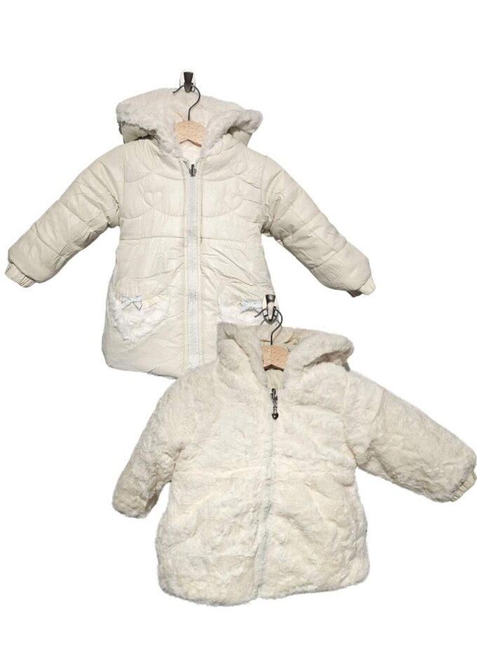 Μπουφάν Κρεμ Διπλής Όψης Mini - Νο 1-5 ετών