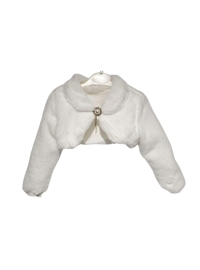 Μπολερό Λούτρινο Γουνάκι Άσπρο