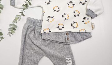 Σύνολο Βελουτέ Πιγκουινάκια Bebe - Νο 0-9 μηνών