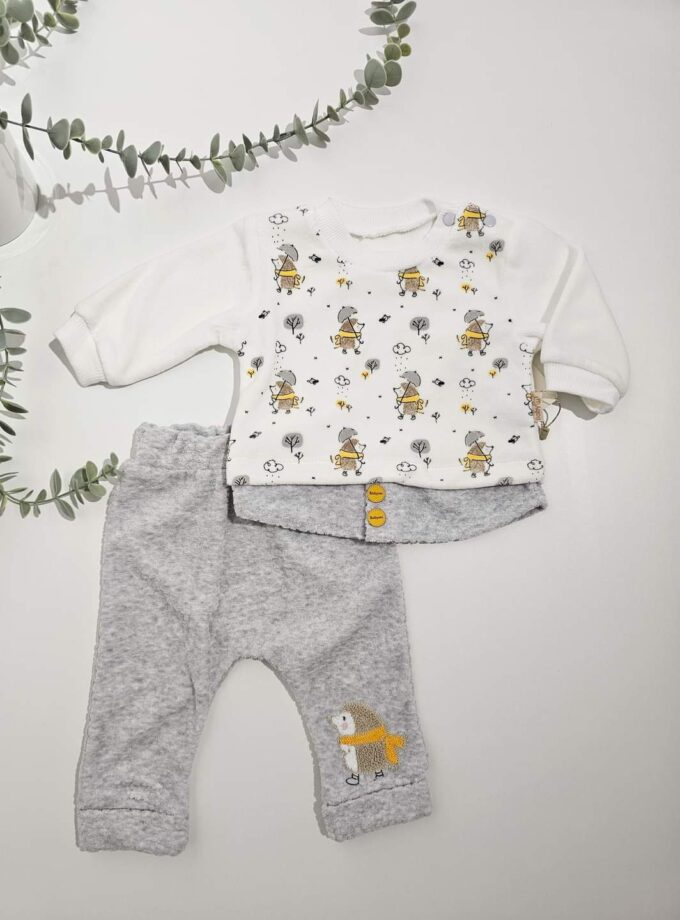 Σύνολο Βελουτέ Σκατζοχειράκια Bebe - Νο 0-9 μηνών