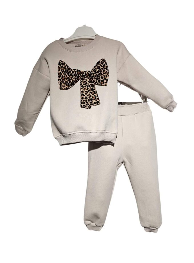 Φόρμα Leopard Bow Mini- Νο 2-4 ετών
