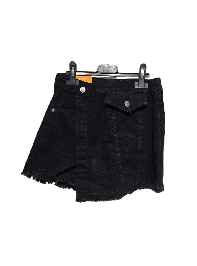 Φούστα Σορτσάκι Τζιν Μαύρη
