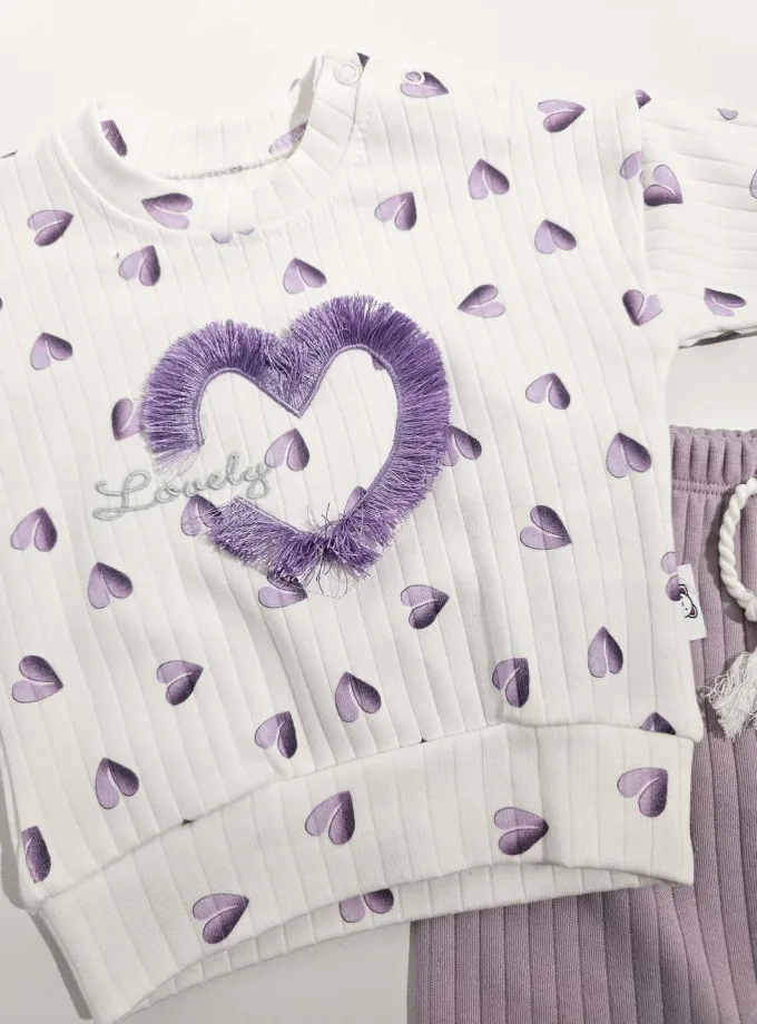 Σύνολο Heart Λιλά