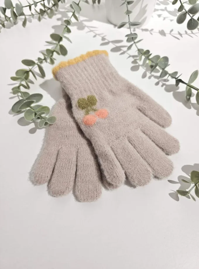 Γαντάκι Κερασάκι Μπεζ