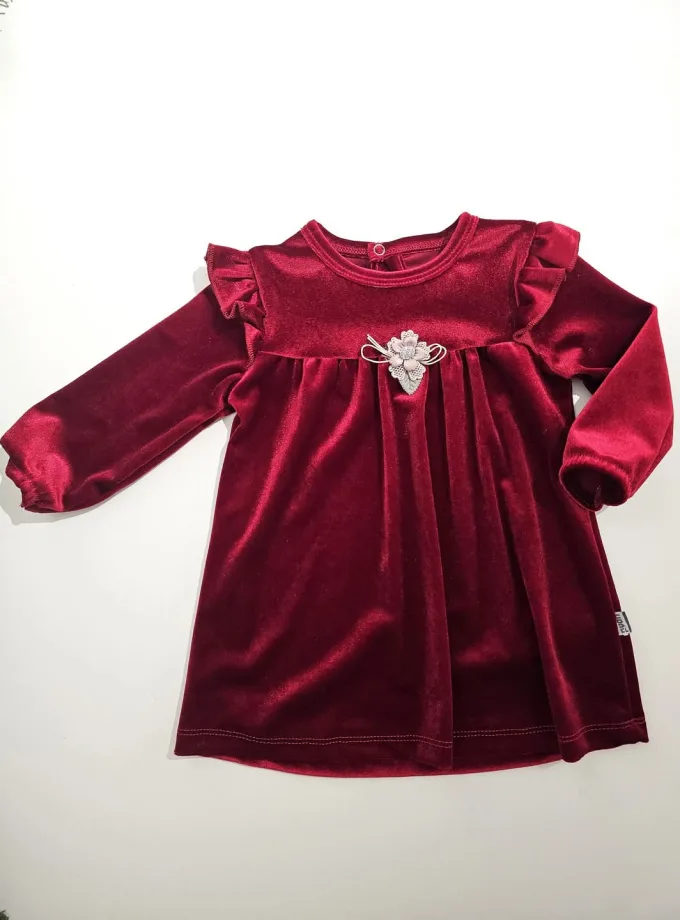 Φόρεμα Βελουτέ Μπορντό Bebe