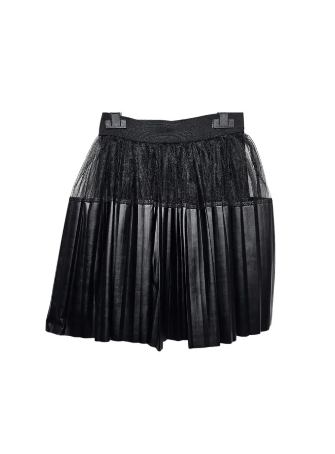 Φούστα Πλισέ με Δερματίνη Junior