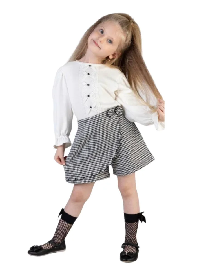 Σύνολο με Φούστα Pied-de-poule