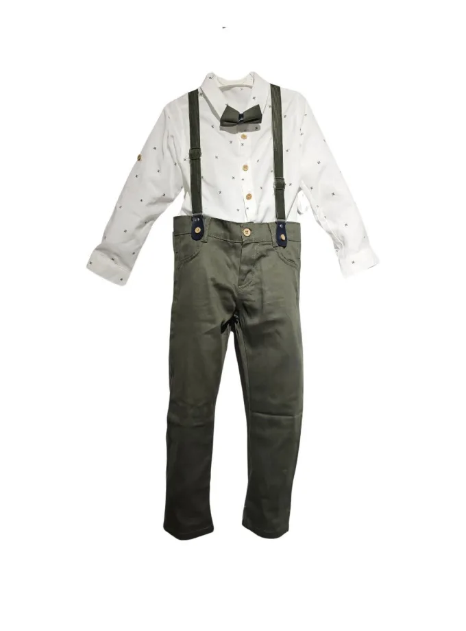 Σύνολο Άσπρο-Χακί Junior