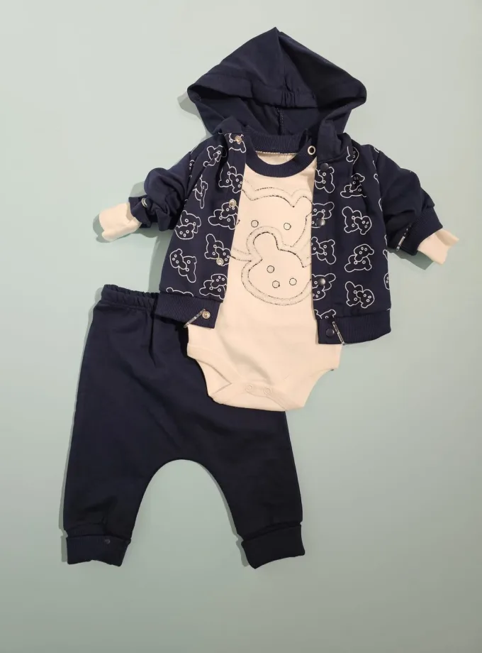 Σύνολο Τριπλό Bears Μπλε Bebe