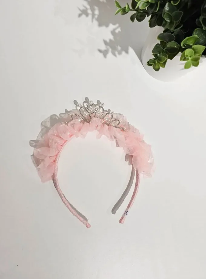 Στέκα Κορώνα Αστεράκια Ροζ