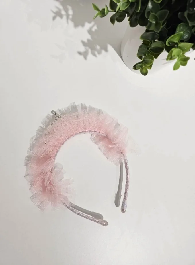 Στέκα Κορώνα Τούλι-Ροζ