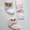 Σετ Newborn Καλτσάκια-Κορδέλα Τριανταφυλλάκια