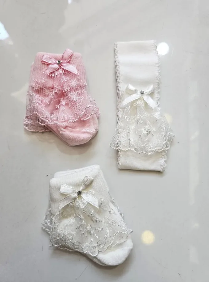 Σετ Newborn Καλτσάκια-Κορδέλα Δανδελίτσα