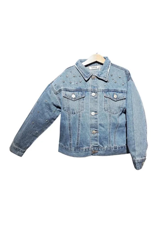 Τζιν Τζάκετ με Στρασάκια Junior