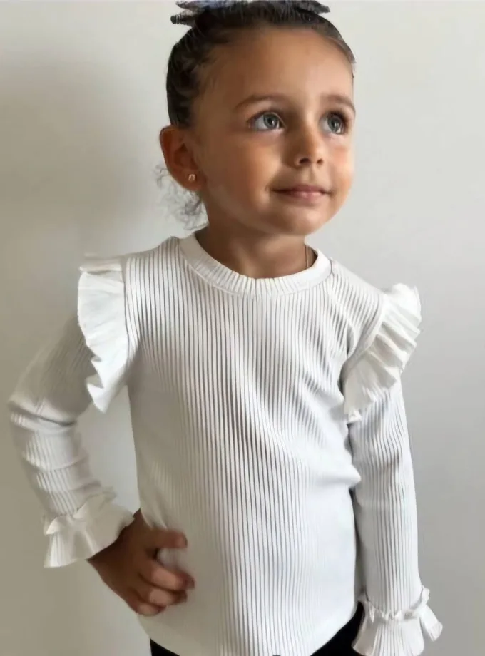 Μπλούζα Ριπ Άσπρη Junior