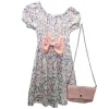 Φόρεμα Floral Σομόν Junior