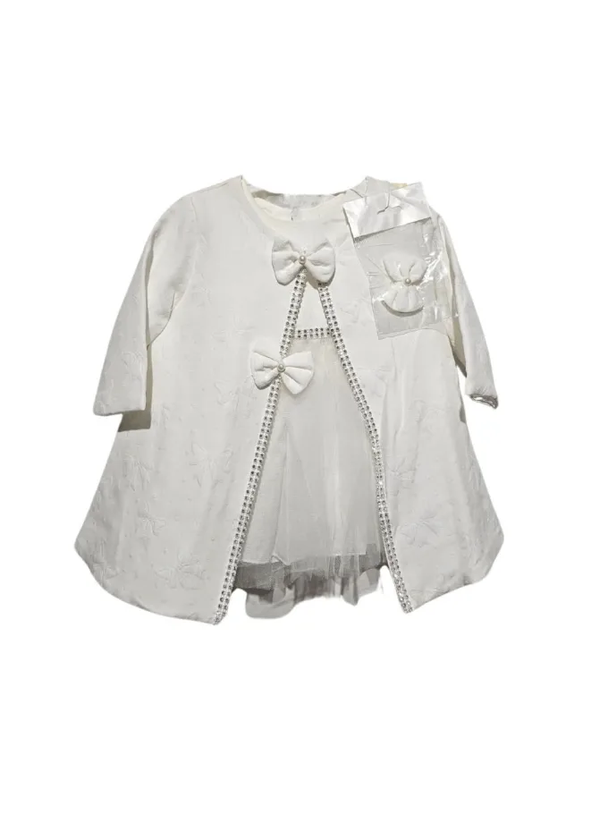 Αμπιγιέ Σύνολο Λευκό Μαντώ και Φόρεμα Bebe